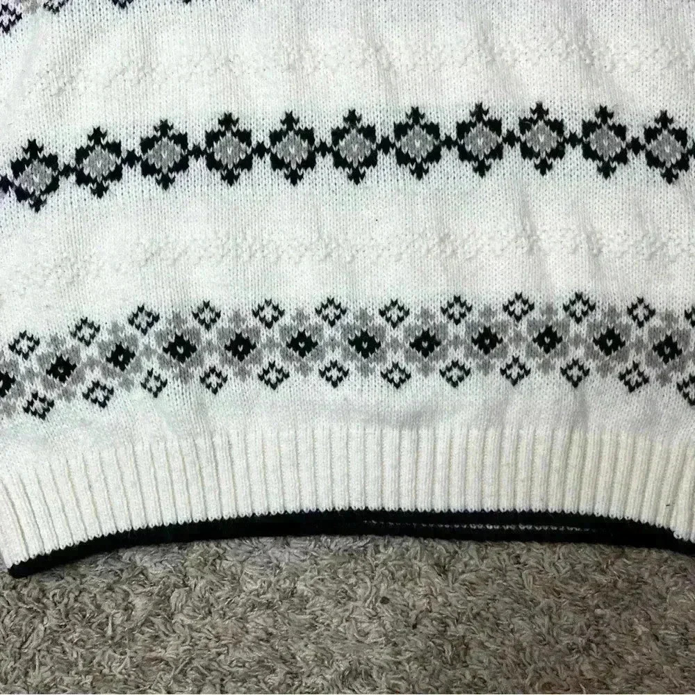 Vintage Nan Dorsey Cable Knit Sweater Made In USA Women Large Cream Heavy Warm - Picture 3 of 6